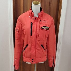 Vintage Red Jacket with Black Accents